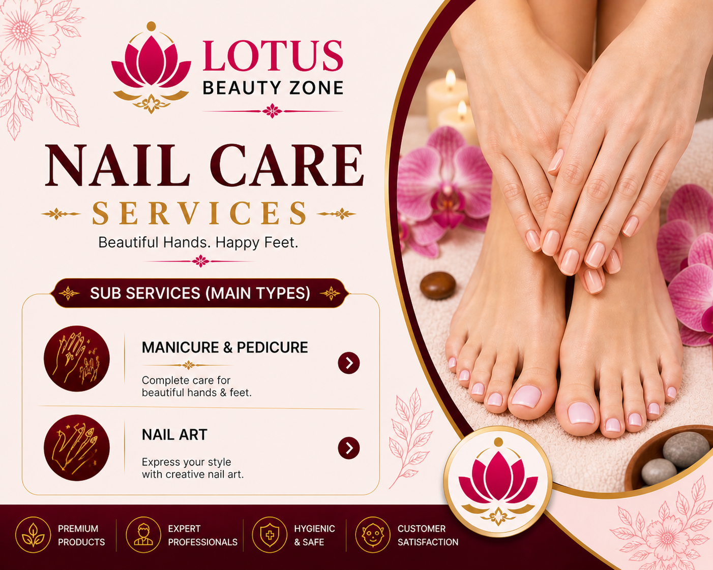 Manicure and Pedicure Service - Lotus Beauty Zone